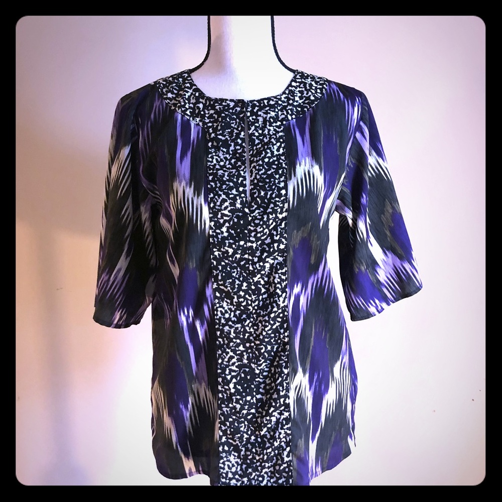 Michael Kors Mid-Sleeve Blouse